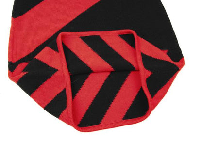 FENDI Wool Bias Line High Neck Sweater Black/Red Size 44