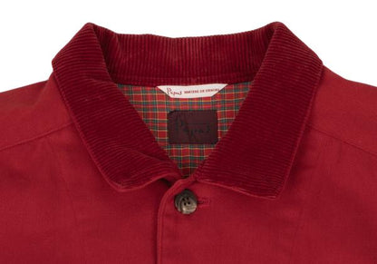 Papas Corduroy Collar Paneled Coverall Red Size L