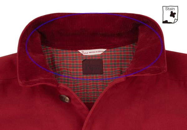 Papas Corduroy Collar Paneled Coverall Red Size L