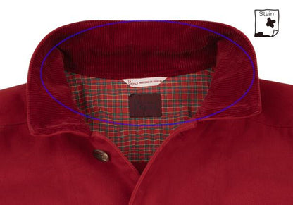 Papas Corduroy Collar Paneled Coverall Red Size L