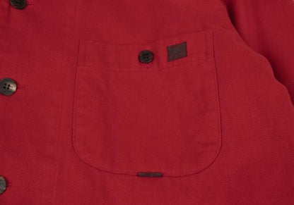 Papas Corduroy Collar Paneled Coverall Red Size L