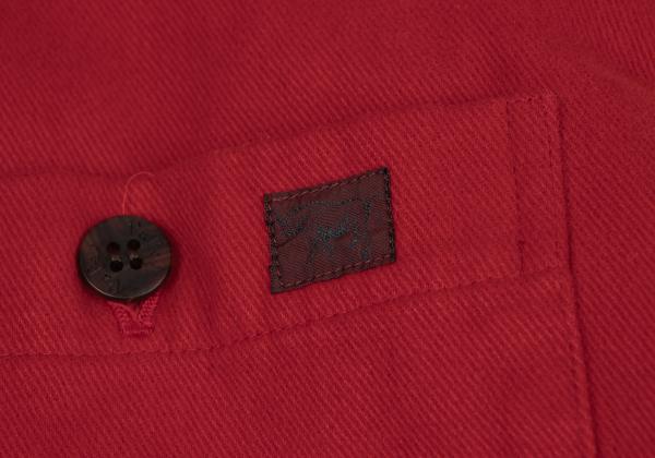 Papas Corduroy Collar Paneled Coverall Red Size L