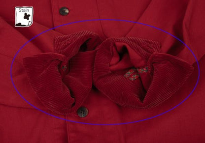 Papas Corduroy Collar Paneled Coverall Red Size L