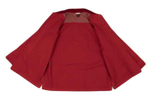Papas Corduroy Collar Paneled Coverall Red Size L