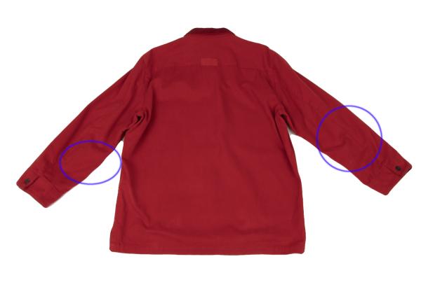 Papas Corduroy Collar Paneled Coverall Red Size L