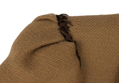 HISUI Wool Double-Breasted Jacket Camel Size M