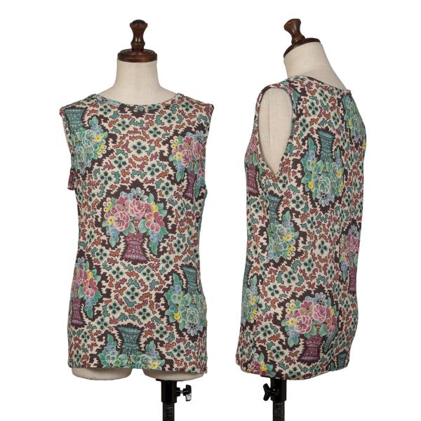 Yohji Yamamoto FEMME Floral Print Tank Top Multi Size 3