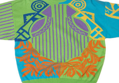 GIANNI VERSACE Jacquard Knit Sweater Multi Size M
