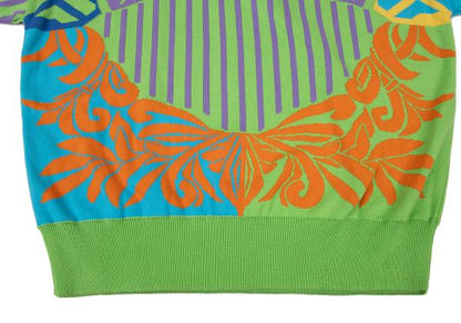 GIANNI VERSACE Jacquard Knit Sweater Multi Size M