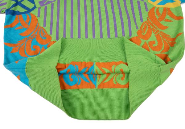 GIANNI VERSACE Jacquard Knit Sweater Multi Size M