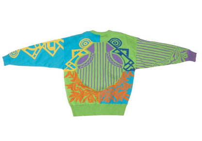 GIANNI VERSACE Jacquard Knit Sweater Multi Size M