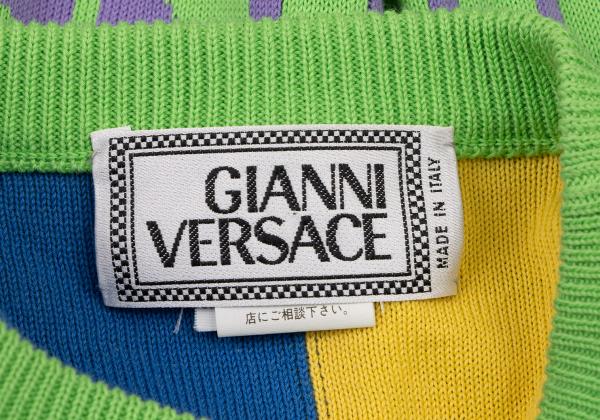 GIANNI VERSACE Jacquard Knit Sweater Multi Size M