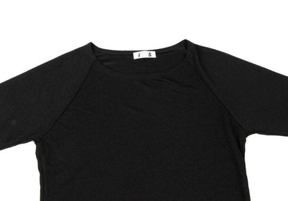 ISSEY MIYAKE I.S. Polyester Long Sleeve Top Black Size M