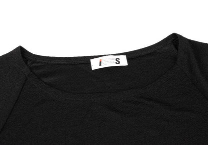 ISSEY MIYAKE I.S. Polyester Long Sleeve Top Black Size M