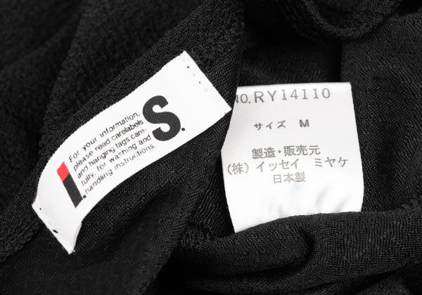 ISSEY MIYAKE I.S. Polyester Long Sleeve Top Black Size M