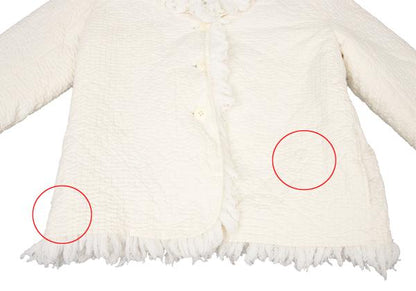 ISSEY MIYAKE Sashiko Stitch Boa Lined Jacket White Size 3