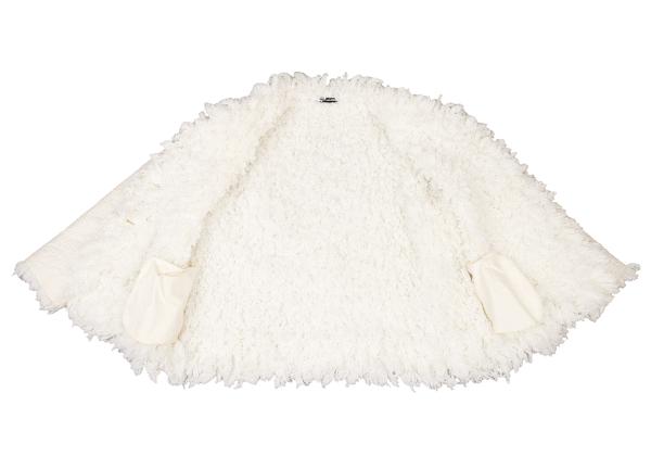 ISSEY MIYAKE Sashiko Stitch Boa Lined Jacket White Size 3