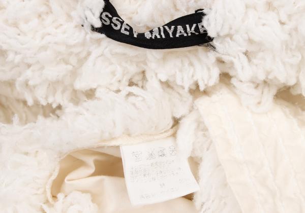 ISSEY MIYAKE Sashiko Stitch Boa Lined Jacket White Size 3