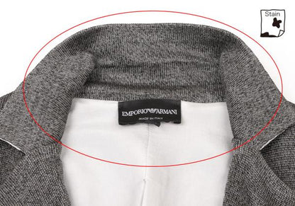 EMPORIO ARMANI Gray Viscose 2B Jacket Size 46