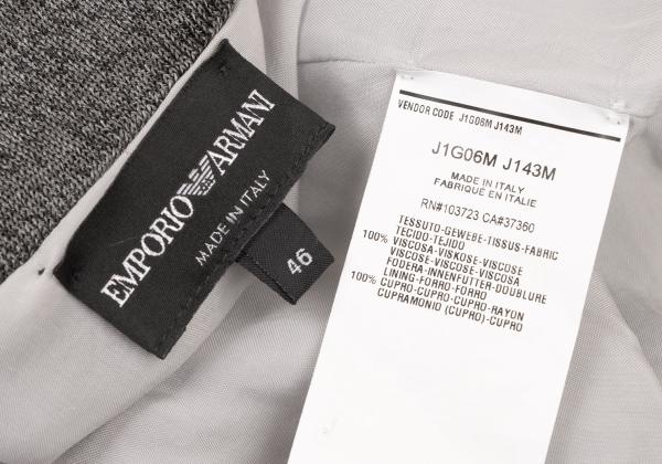 EMPORIO ARMANI Gray Viscose 2B Jacket Size 46