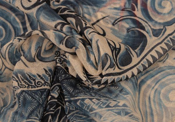 Jean Paul GAULTIER Tattoo Print Power L/S Tee Beige Size M