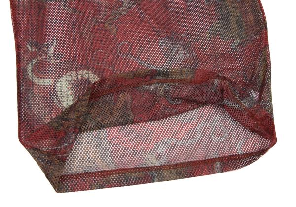 Jean Paul GAULTIER Printed Mesh Long Shirt Red Size 48