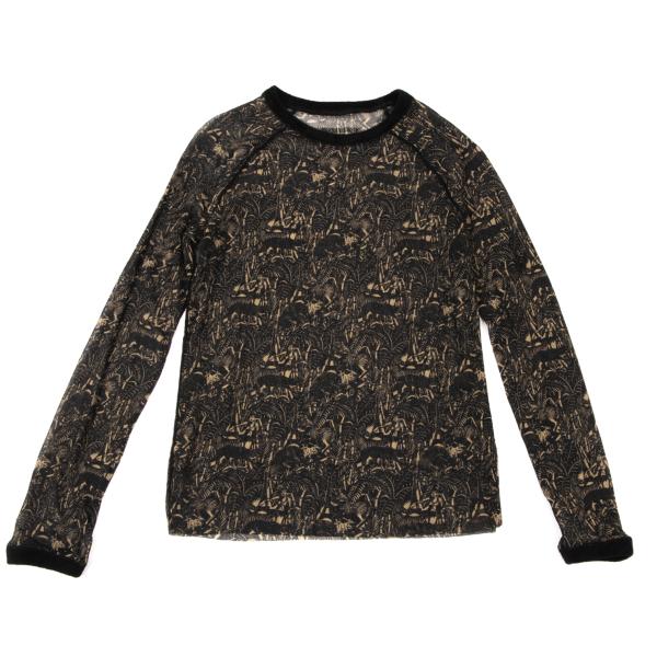 Jean Paul GAULTIER Jungle Print Top Black/Brown Size M