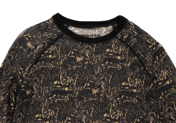 Jean Paul GAULTIER Jungle Print Top Black/Brown Size M