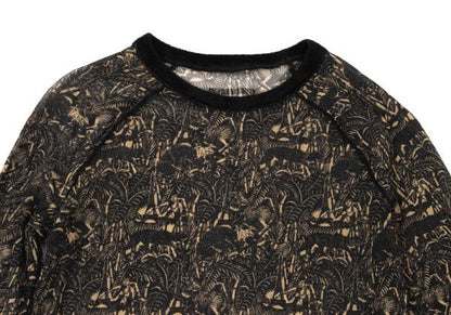Jean Paul GAULTIER Jungle Print Top Black/Brown Size M