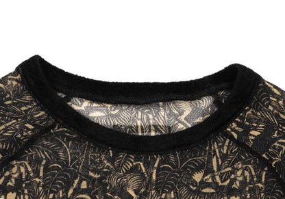 Jean Paul GAULTIER Jungle Print Top Black/Brown Size M