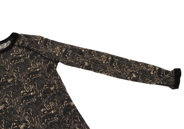 Jean Paul GAULTIER Jungle Print Top Black/Brown Size M