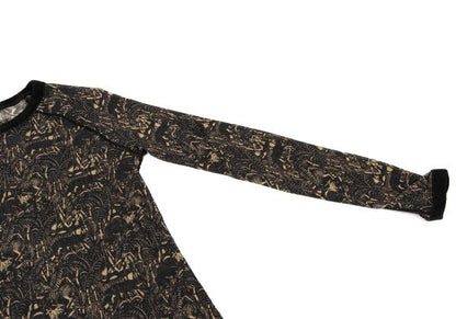 Jean Paul GAULTIER Jungle Print Top Black/Brown Size M