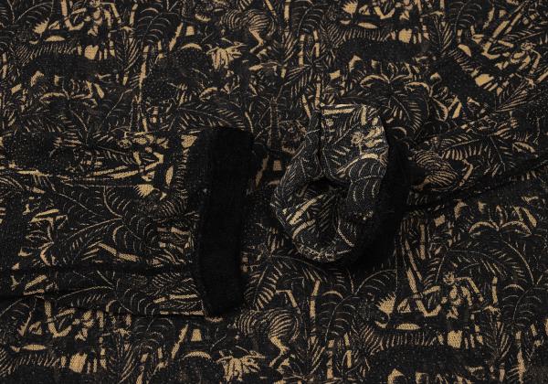 Jean Paul GAULTIER Jungle Print Top Black/Brown Size M