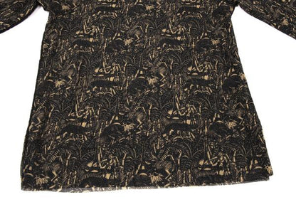 Jean Paul GAULTIER Jungle Print Top Black/Brown Size M