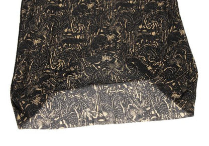Jean Paul GAULTIER Jungle Print Top Black/Brown Size M