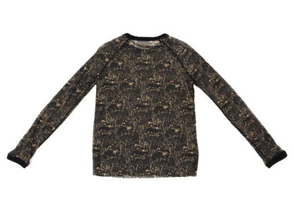 Jean Paul GAULTIER Jungle Print Top Black/Brown Size M