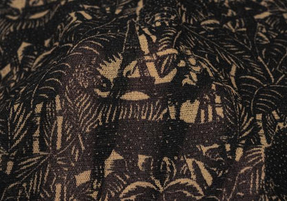 Jean Paul GAULTIER Jungle Print Top Black/Brown Size M