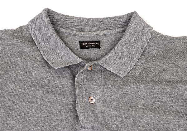 COMME des GARCONS HOMME PLUS Gray Cotton Polo Shirt Size M