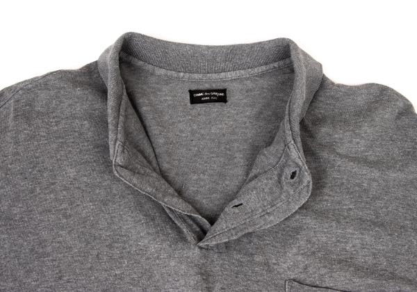 COMME des GARCONS HOMME PLUS Gray Cotton Polo Shirt Size M