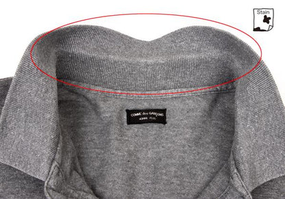 COMME des GARCONS HOMME PLUS Gray Cotton Polo Shirt Size M