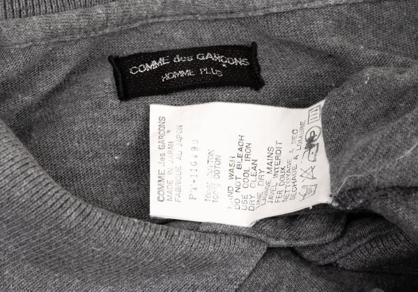 COMME des GARCONS HOMME PLUS Gray Cotton Polo Shirt Size M