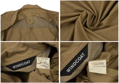 Issey Miyake WIND COAT Side Mesh Panel Stand Coat Size M