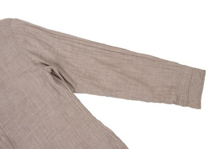 Plantation Cotton Stripe Gauze Light Brown/White Shirt Size M