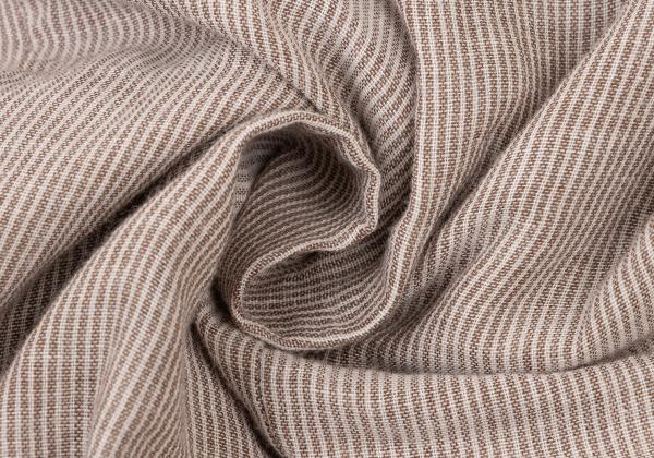 Plantation Cotton Stripe Gauze Light Brown/White Shirt Size M
