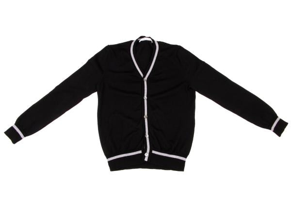 COMME des GARCONS Wool Knit Cardigan Black Size M