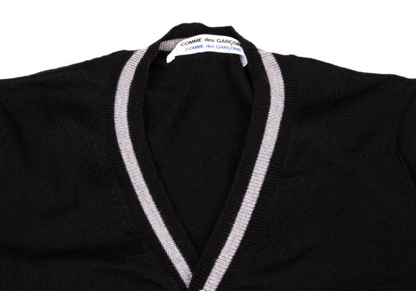 COMME des GARCONS Wool Knit Cardigan Black Size M