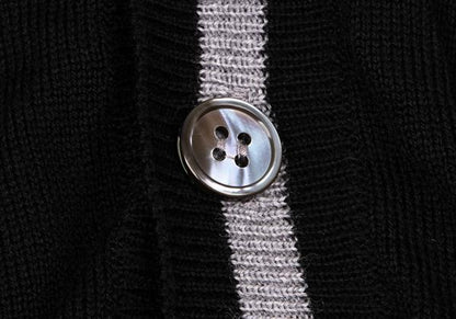 COMME des GARCONS Wool Knit Cardigan Black Size M