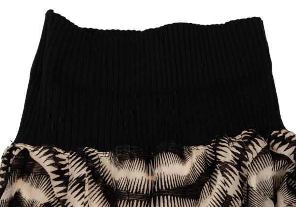 Jean Paul GAULTIER MAILLE FEMME Skirt Black/Beige Size S