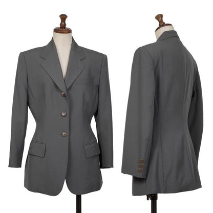 JUNIOR GAULTIER Wool Blend 3-Button Moss Green Jacket Size 40