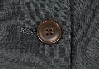 JUNIOR GAULTIER Wool Blend 3-Button Moss Green Jacket Size 40